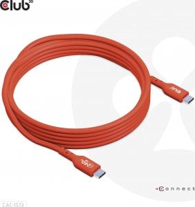 Kabel USB Club 3D USB-C - USB-C 3 m Czerwony (CAC-1513) 1