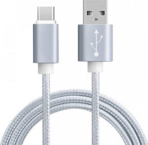 Kabel USB Vega USB-C - USB-C Srebrny (27104) 1