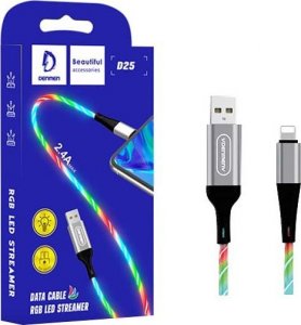 Kabel USB Vega USB-A - Lightning 1 m Srebrny (29973) 1