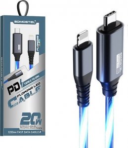 Kabel USB Vega USB-C - Lightning 1 m Niebieski (31181) 1