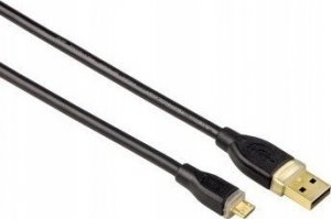 Kabel USB Hama USB-A - microUSB 0.75 m Czarny (11166302215) 1