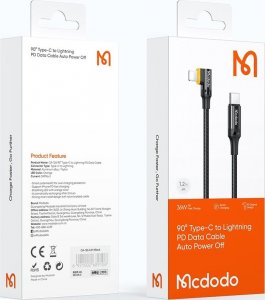 Kabel USB Mcdodo USB-C - Lightning 1.2 m Czarny (CA-1260) 11