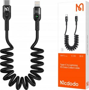 Kabel USB Mcdodo USB-C - Lightning 1.8 m Czarny 1
