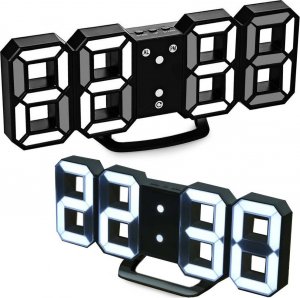 Verk Group Zegar budzik elektroniczny termometr z alarmem LED 1