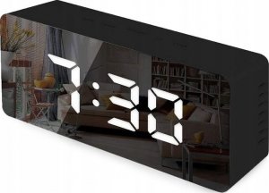 Verk ZEGAR BUDZIK TERMOMETR LUSTRO LED ALARM DATA 4w1 3