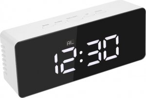 Verk ZEGAR BUDZIK TERMOMETR LUSTRO LED ALARM DATA 4w1 2