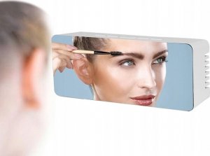 Verk ZEGAR BUDZIK TERMOMETR LUSTRO LED ALARM DATA 4w1 6