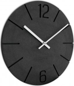 Lavvu LAVVU Czarny zegar ścienny Natur* 34cm 2