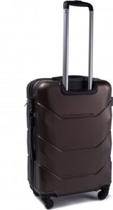 Wings Wings  Mała walizka kabinowa na 4 kółkach ABS 26l brązowa 2