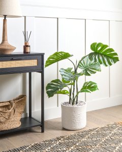 Beliani Doniczka 26 x 26 x 25 cm beżowa SAMOS 3