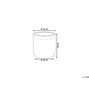 Beliani Doniczka 26 x 26 x 25 cm beżowa SAMOS 8