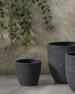 Beliani Doniczka 36 x 36 x 32 cm ciemnoszara KANNIA 3