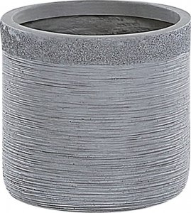 Beliani Doniczka 26 x 26 x 25 cm szara SAMOS 2