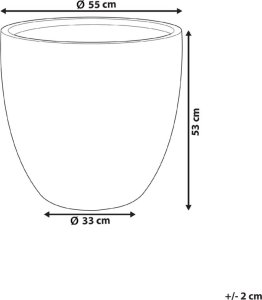 Beliani Doniczka 55 x 55 x 53 cm ciemnoszara KANNIA 6