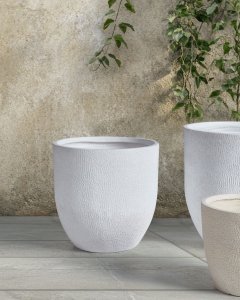 Beliani Doniczka 46 x 46 x 46 cm kremowa KANNIA 3