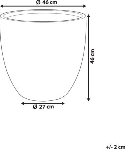 Beliani Doniczka 46 x 46 x 46 cm kremowa KANNIA 7