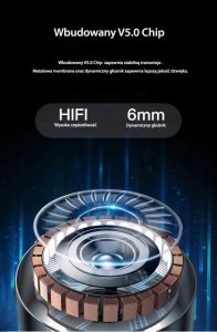 Słuchawki Manta Słuchawki bezprzewodowe dokanałowe TWS Manta MTWS001 Powerbank 3