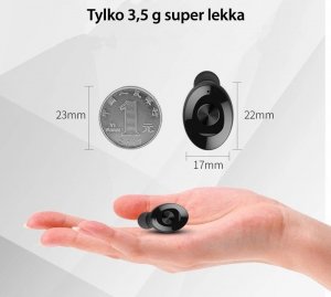 Słuchawki Manta Słuchawki bezprzewodowe dokanałowe TWS Manta MTWS001 Powerbank 6