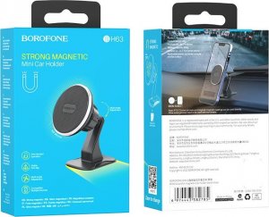 BOROFONE UCHWYT SAMOCHODOWY BH63 GRACEFUL MAGNETYCZNY PRZYKLEJANY CZARNY 9