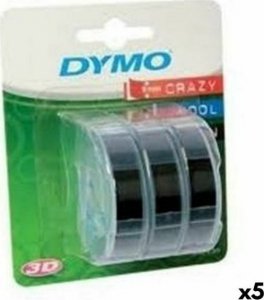 Dymo Laminowana Taśma do Drukarki Etykiet Dymo 84773 9 mm x 3 m Czarny Biały (5 Sztuk) 1