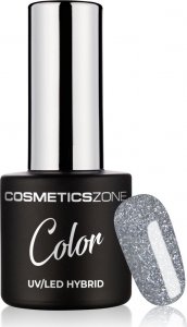 Cosmetics Zone Cosmetics Zone Lakier hybrydowy brokatowy srebrny 7ml  Just Angel 343 1