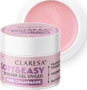 Claresa Żel budujący SOFT&EASY Pink Champagne 12 g 1