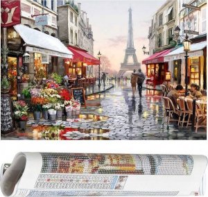 Springos Haft diamentowy Paryż mozaika diamentowa 40x30 cm wieża Eiffla UNIWERSALNY 1