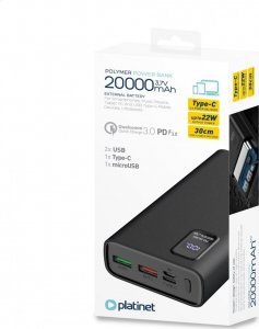 Powerbank Platinet PMPB20WQC727B 20000mAh Czarny 3