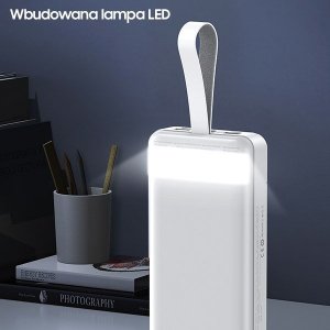 Powerbank Awei AWEI PowerBank P141K 40000mAh 22.5W czarny/black 3xUSB/PD/Lightning wyświetlacz + lampka LED 8
