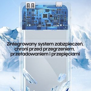 Powerbank Awei AWEI PowerBank P169K 20000mAh 22.5W czarny/black wyświetlacz + kable PD/Lightning 6