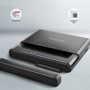 Kieszeń Axagon ADSA-CC USB-C 10Gbps NVMe M.2 2.5/3.5 SSD&HDD Clone Master 2 3