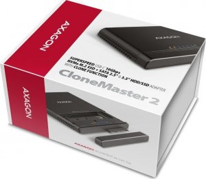 Kieszeń Axagon ADSA-CC USB-C 10Gbps NVMe M.2 2.5/3.5 SSD&HDD Clone Master 2 9