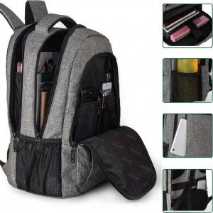 Plecak Matein podróżny miejski na laptopa 17,3, kolor szary, 48x35x20 cm 2