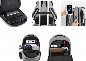 Plecak Matein podróżny miejski na laptopa 17,3, kolor szary, 48x35x20 cm 5