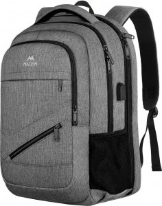 Plecak Matein biznesowy podróżny na laptopa 17,3, kolor szary, 48x33x18 cm 1