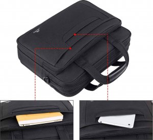 Torba Matein na laptopa 15,6 dwukomorowa, kolor czarny, 41x30x10 cm 3