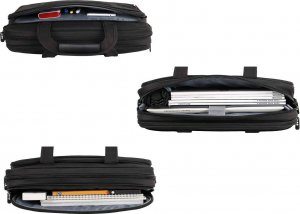 Torba Matein na laptopa 15,6 dwukomorowa, kolor czarny, 41x30x10 cm 4