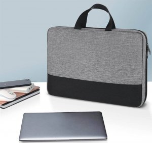 Torba Matein Na laptopa 15,6 SLIM jednokomorowa, kolor szary, 40x28x5 cm 3