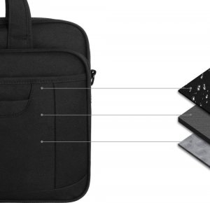Torba Matein na laptopa 15,6 jednokomorowa, kolor czarny, 39x29x6,5 cm 6