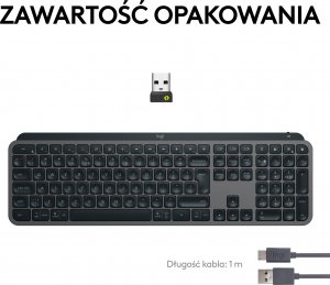 Klawiatura Logitech MX Keys S Bezprzewodowa Graphite US (920-011587) 9