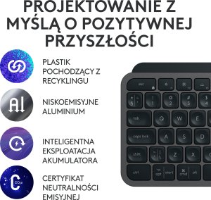 Klawiatura + mysz Logitech MX Keys S Combo Graphite (920-011614) 10