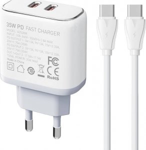 Ładowarka LDNIO Ładowarka sieciowa LDNIO A2528C 2USB-C 35W + Kabel USB-C - USB-C 1