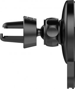 LDNIO Samochodowy uchwyt MA20 LDNIO z ładowarką indukcyjną 15W i metalowym pierścieniem, (czarny) 5