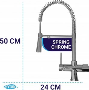 Bateria kuchenna HYDRO WYLEWKA BATERIA TRÓJDROŻNA SPRING CHROM SPRĘŻYNA = 1