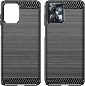 Hurtel Carbon Case etui do Motorola Moto G53 / G13 elastyczny silikonowy karbonowy pokrowiec czarne 8