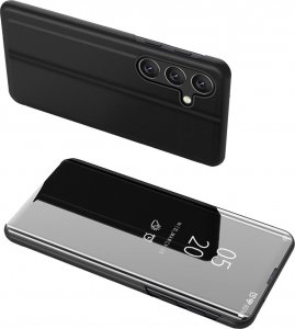 Hurtel Clear View Case etui do Samsung Galaxy A24 4G pokrowiec z klapką czarne 1