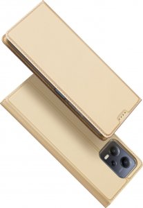 Dux Ducis Dux Ducis Skin Pro etui do Xiaomi Redmi Note 12 5G / Poco X5 5G pokrowiec z klapką portfel na kartę podstawka złote 1