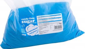 GSG24 Kolorowy cukier do waty cukrowej niebieski o smaku czarnej porzeczki 5kg Kolorowy cukier do waty cukrowej niebieski o smaku czarnej porzeczki 5kg 1