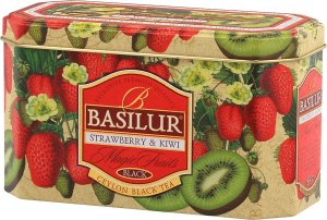 Basilur Herbata czarna TRUSKAWKA KIWI puszka Basilur 20x2g 3