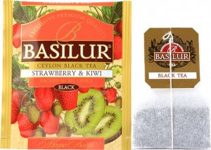 Basilur Herbata czarna TRUSKAWKA KIWI puszka Basilur 20x2g 5